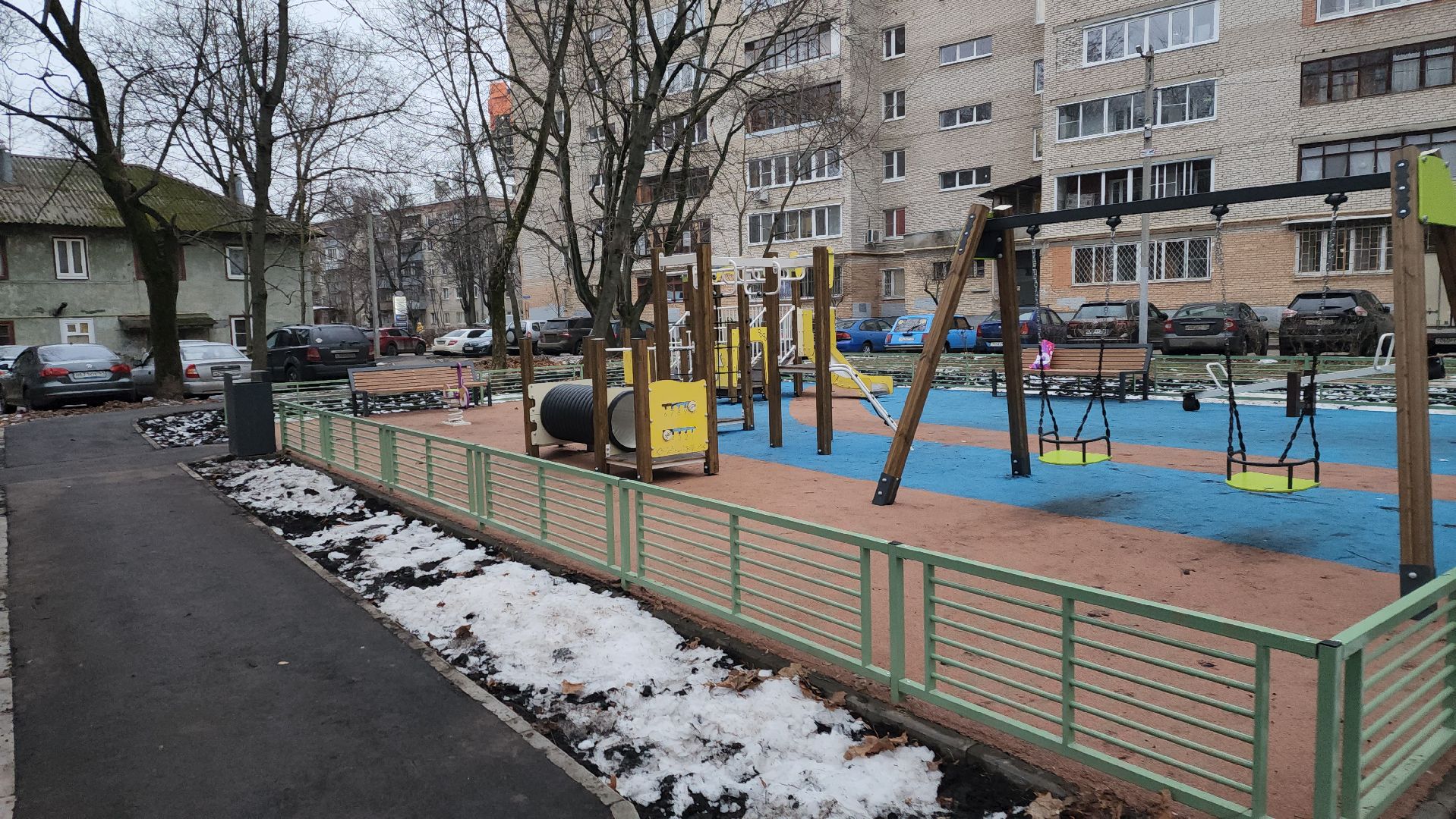 вертикалки, детская игровая площадка, пушкино, добродел, асфальтирование, дорожки, жители,