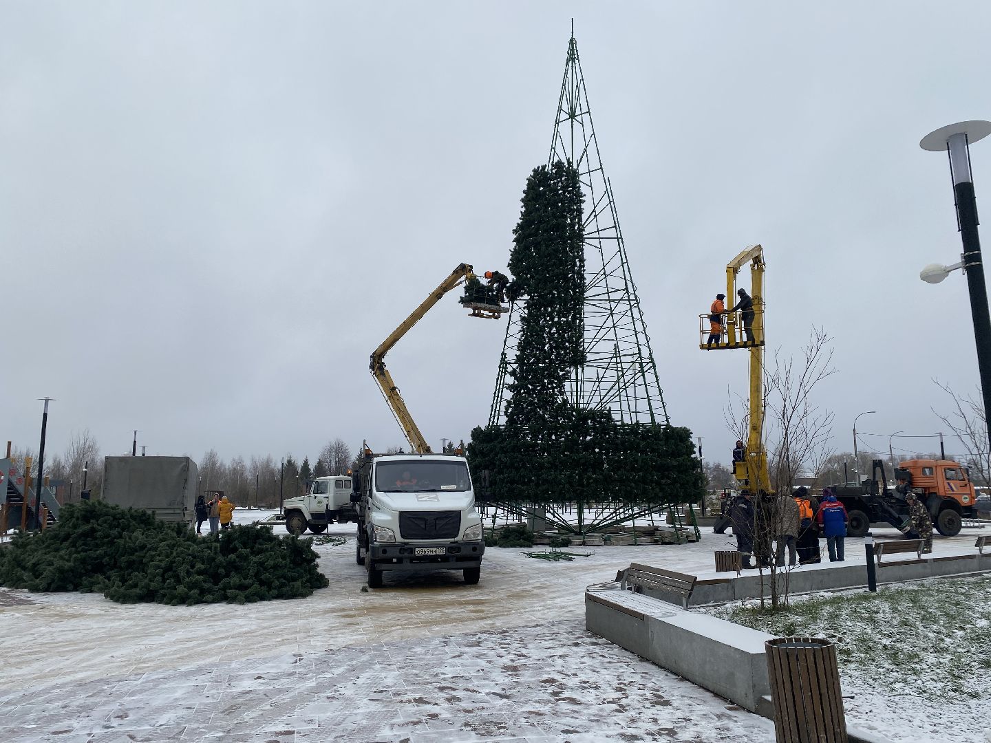 подольск, ёлка, праздник, вертикалки,