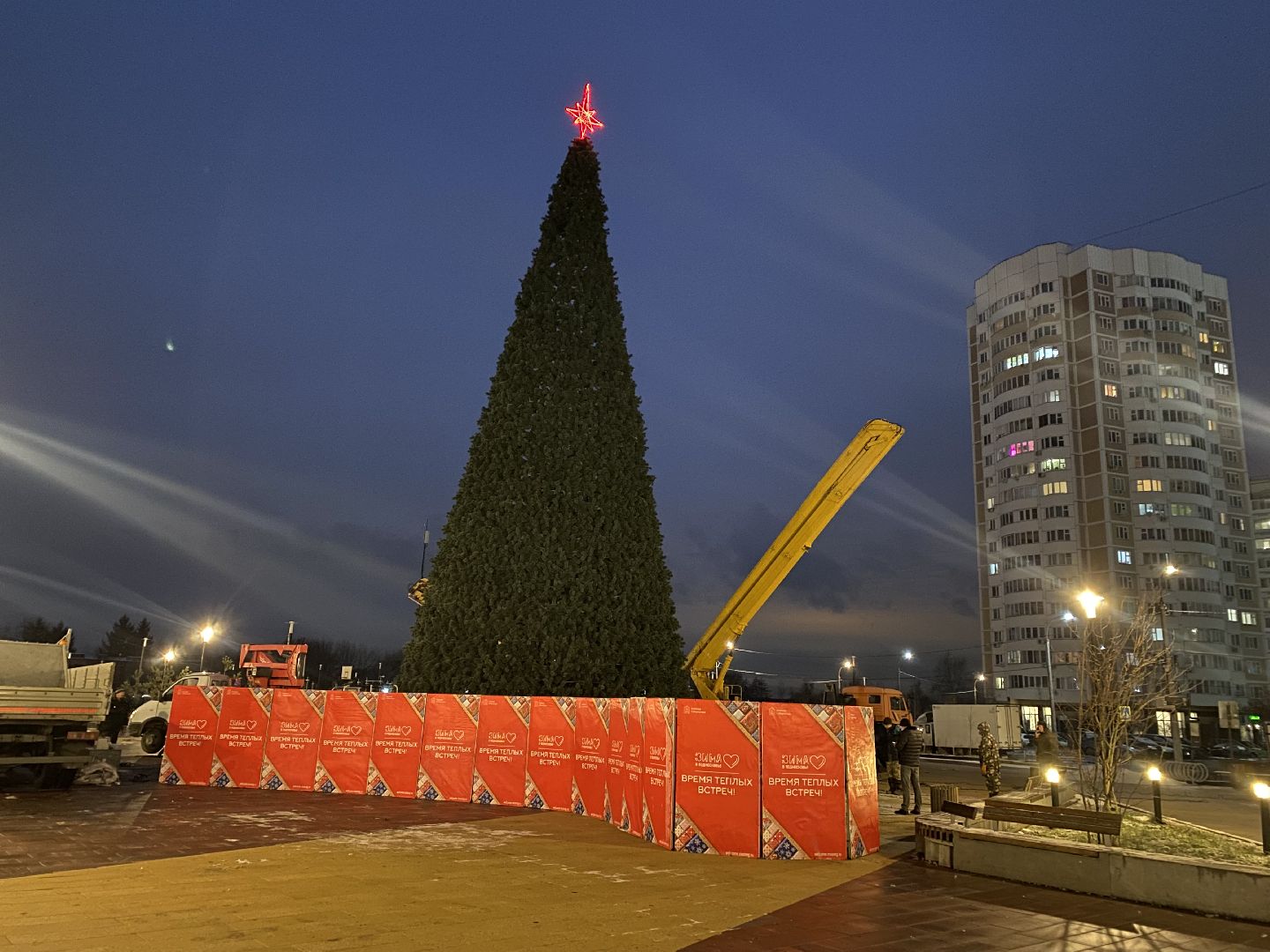 подольск, ёлка, праздник, вертикалки,