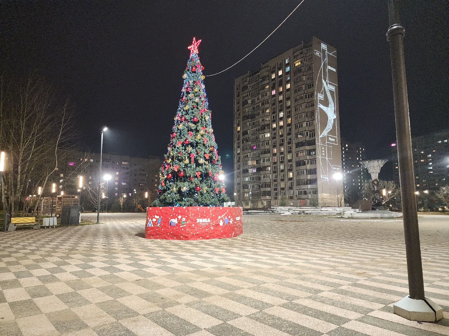 черноголовка, новый год, украшение города, вертикалка,