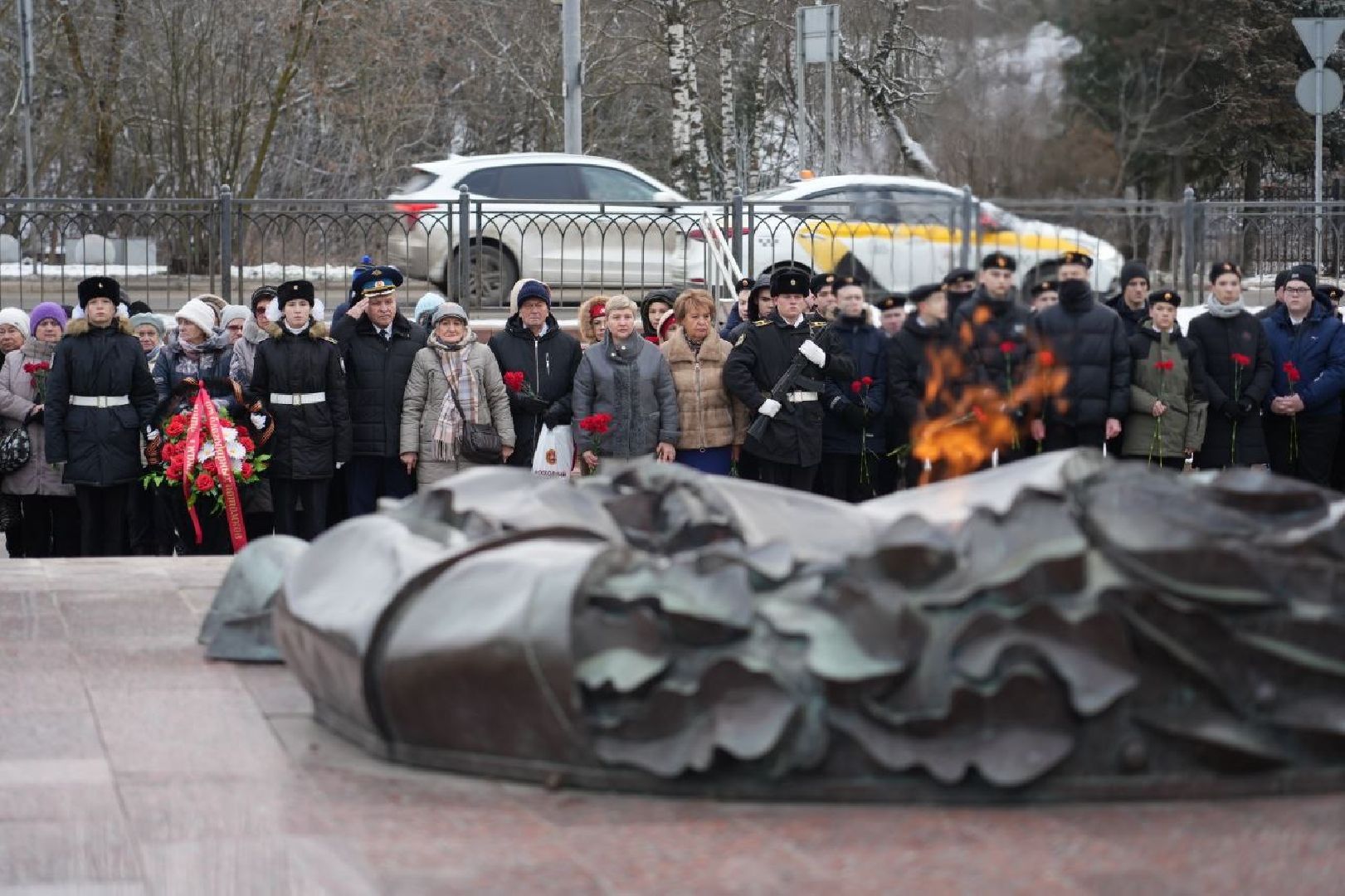 Битва под Москвой, ВОВ, Память, История, Возложение цветов, Волонтеры, Вечный огонь, Сергиев Посад, Сергиево-Посадский городской округ,
