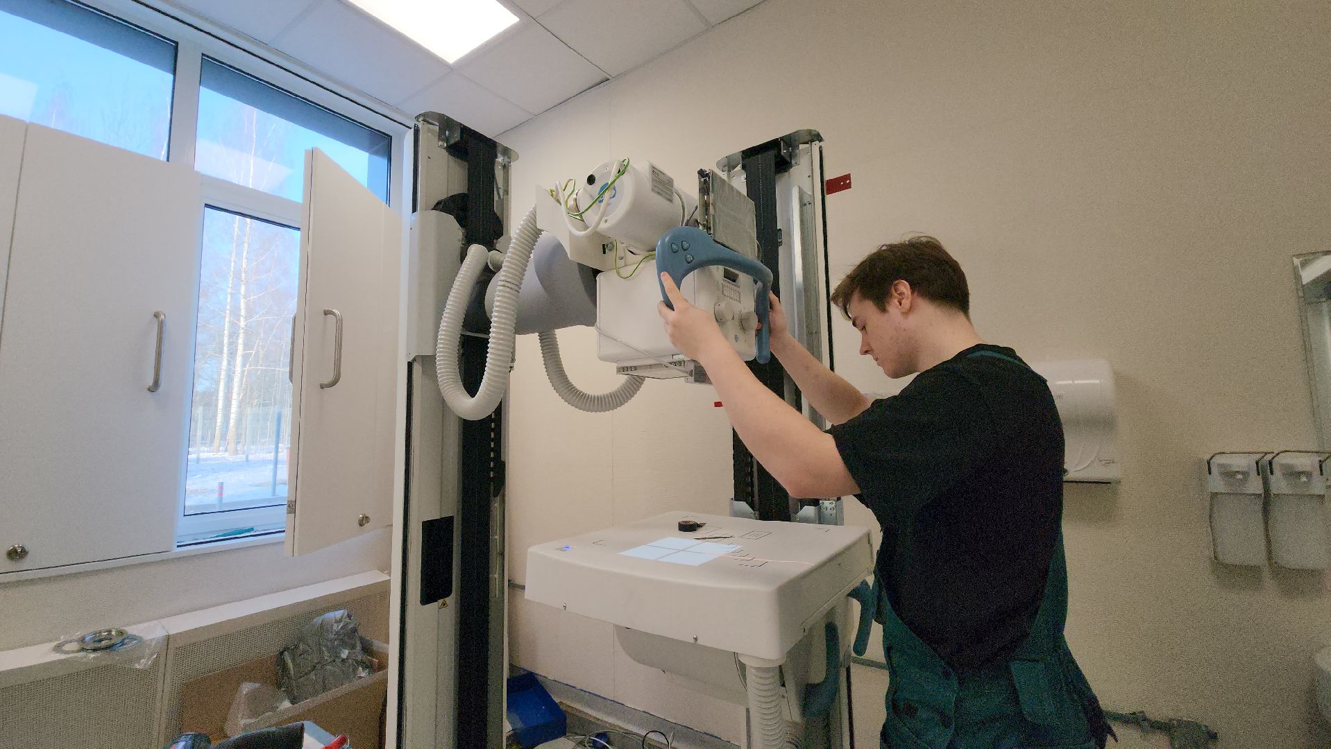 новая поликлиника, Лобня, Строительство, вертикалки,