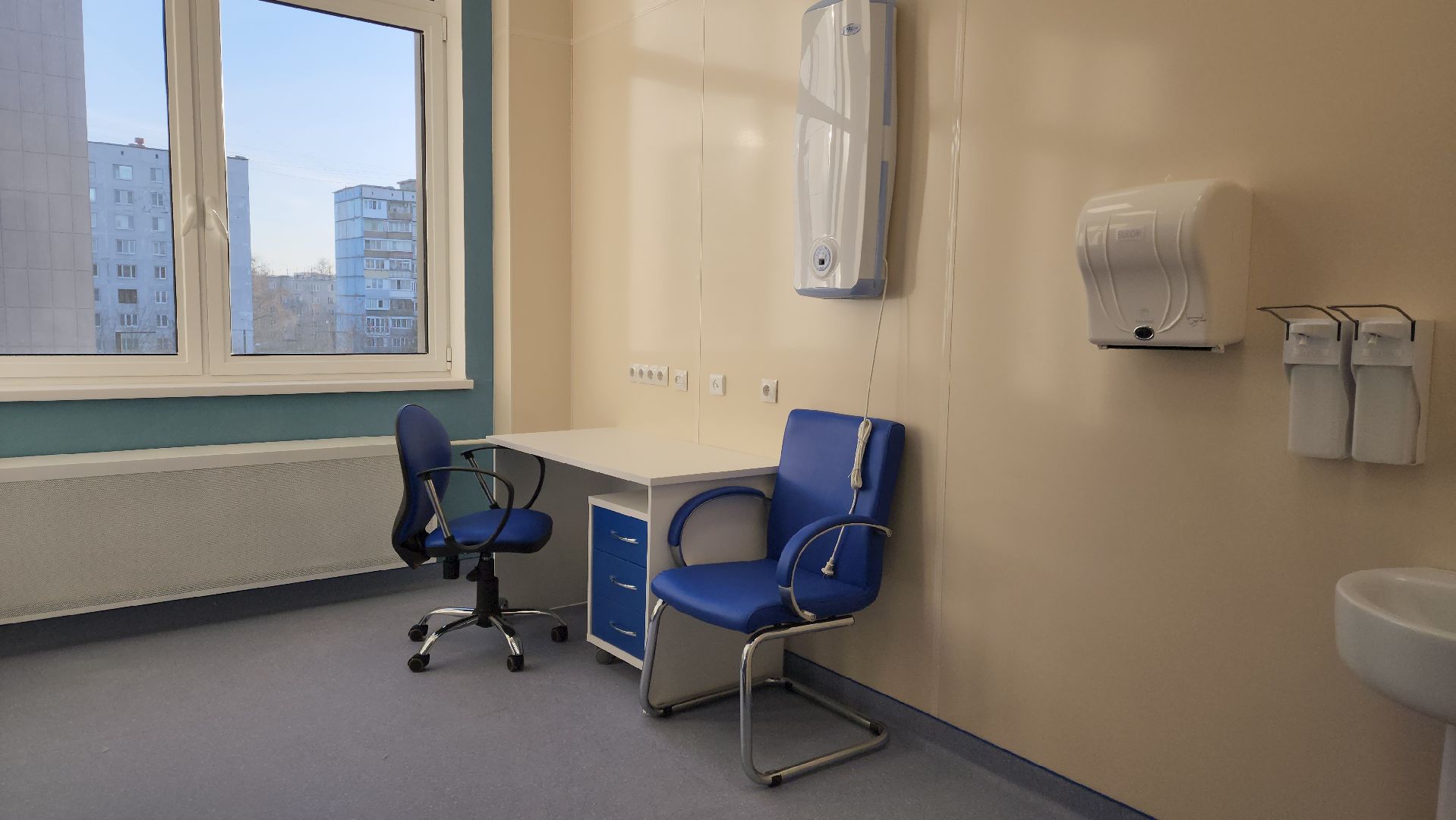 новая поликлиника, Лобня, Строительство, вертикалки,