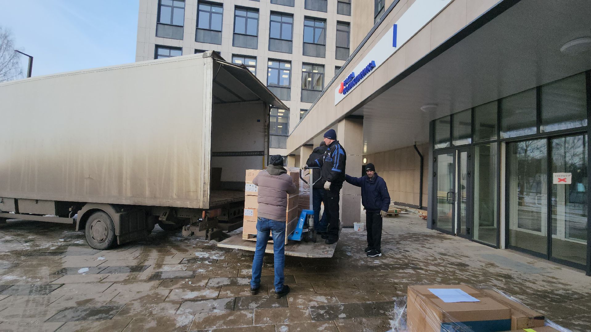 новая поликлиника, Лобня, Строительство, вертикалки,