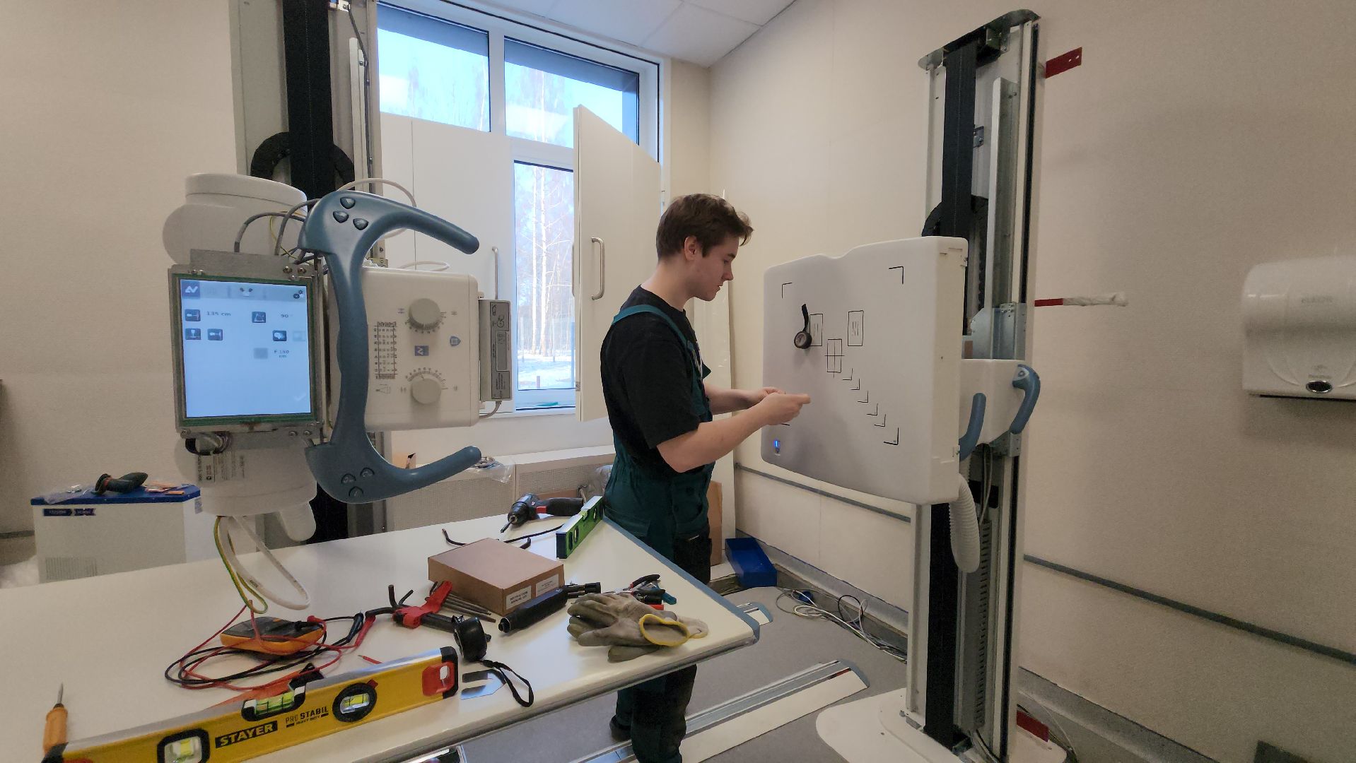 новая поликлиника, Лобня, Строительство, вертикалки,