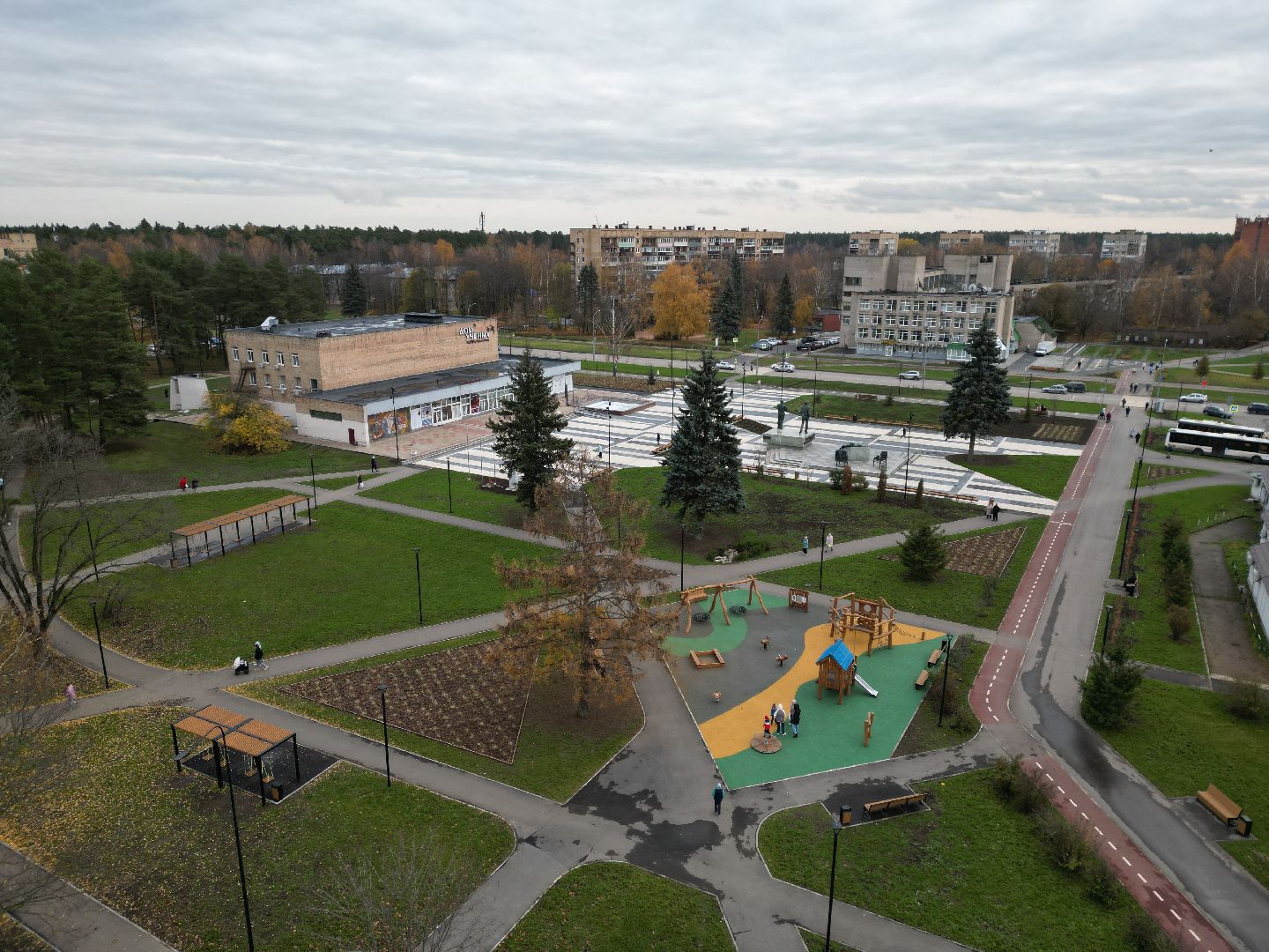 видео с коптера, черноголовка, благоустройство,