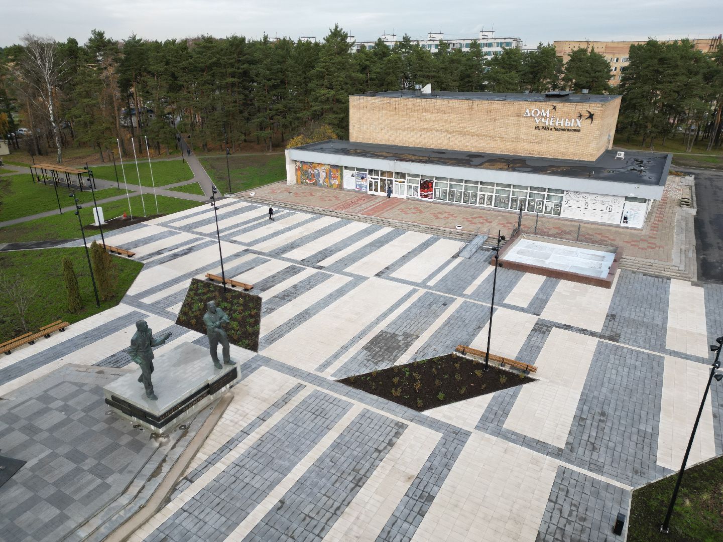 видео с коптера, черноголовка, благоустройство,