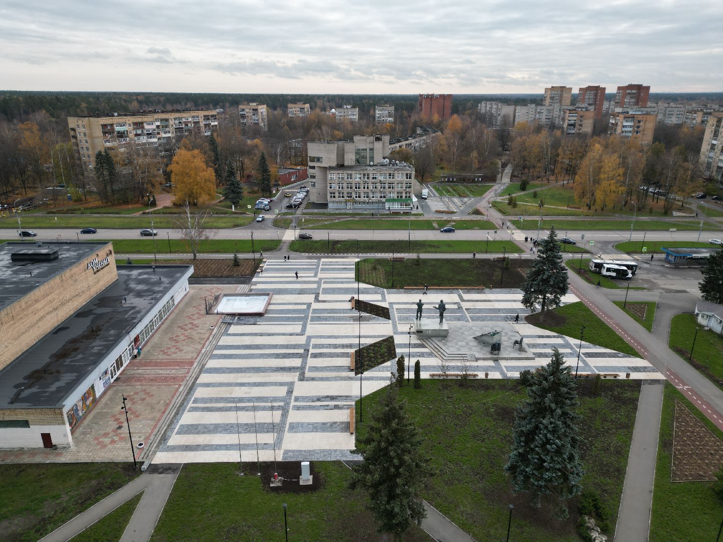 видео с коптера, черноголовка, благоустройство,