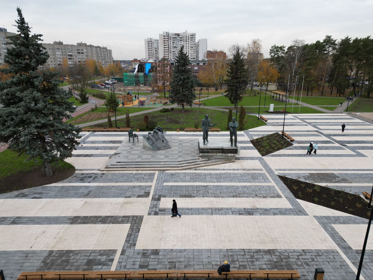 видео с коптера, черноголовка, благоустройство,