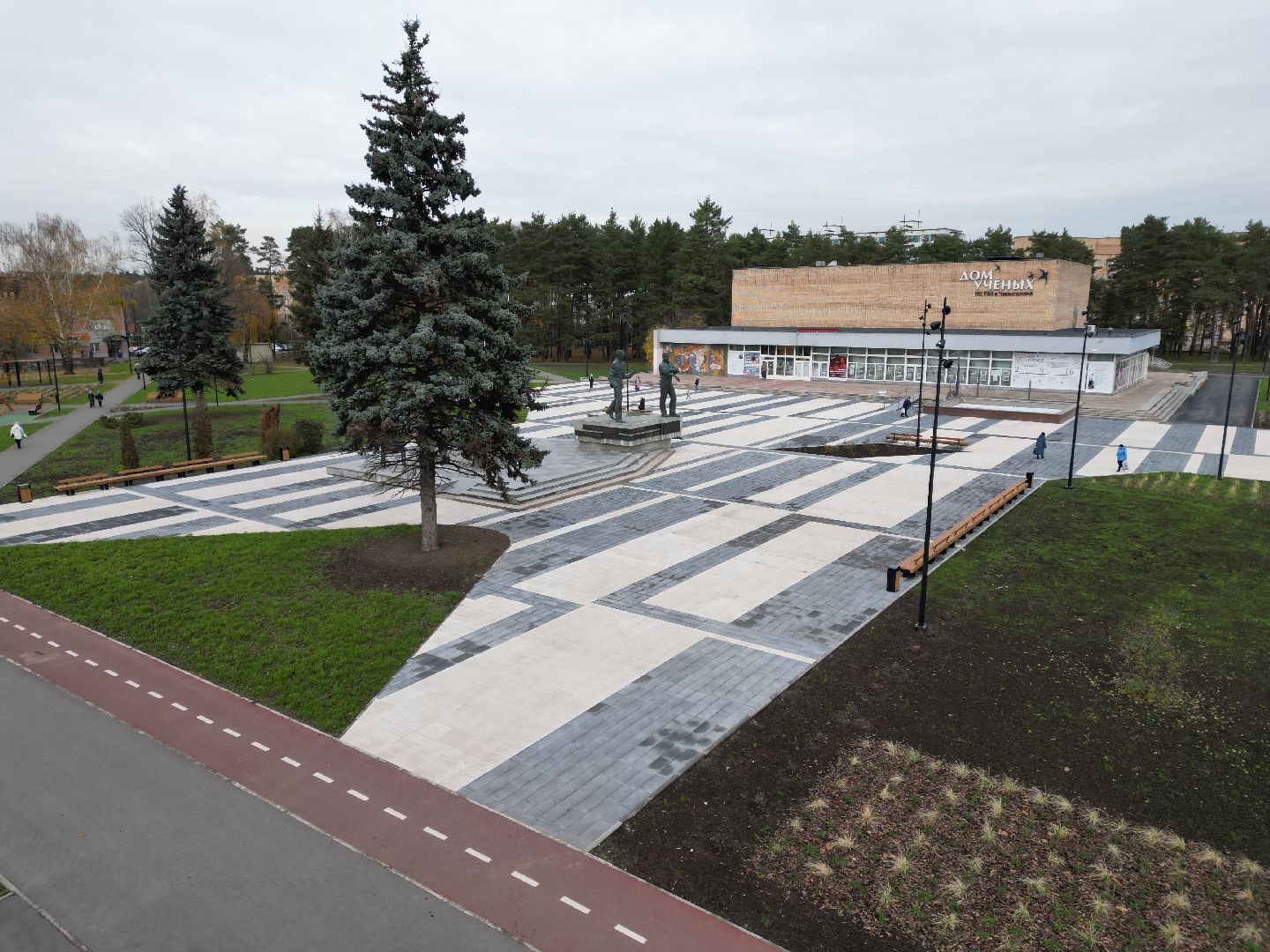 видео с коптера, черноголовка, благоустройство,