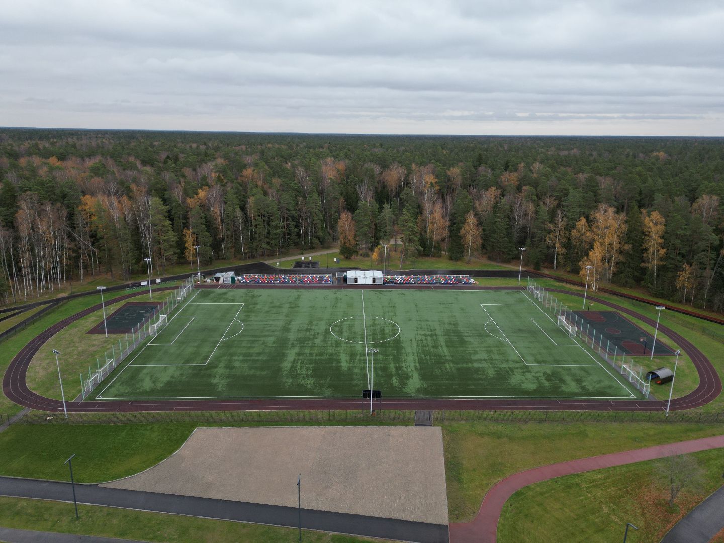 видео с коптера, стадион, черноголовка, футбол,
