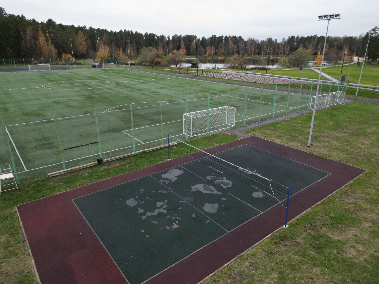 видео с коптера, стадион, черноголовка, футбол,