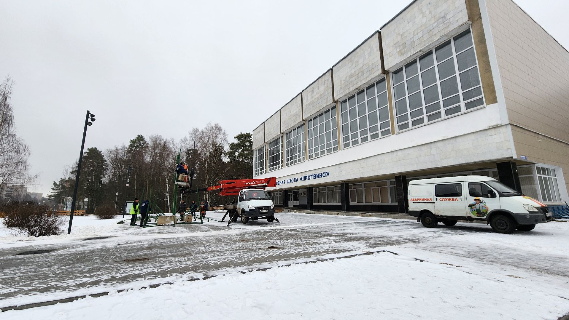 Елка, новый год, Протвино, Комбинат благоустройства, украшение города к новому году, вертикалки,