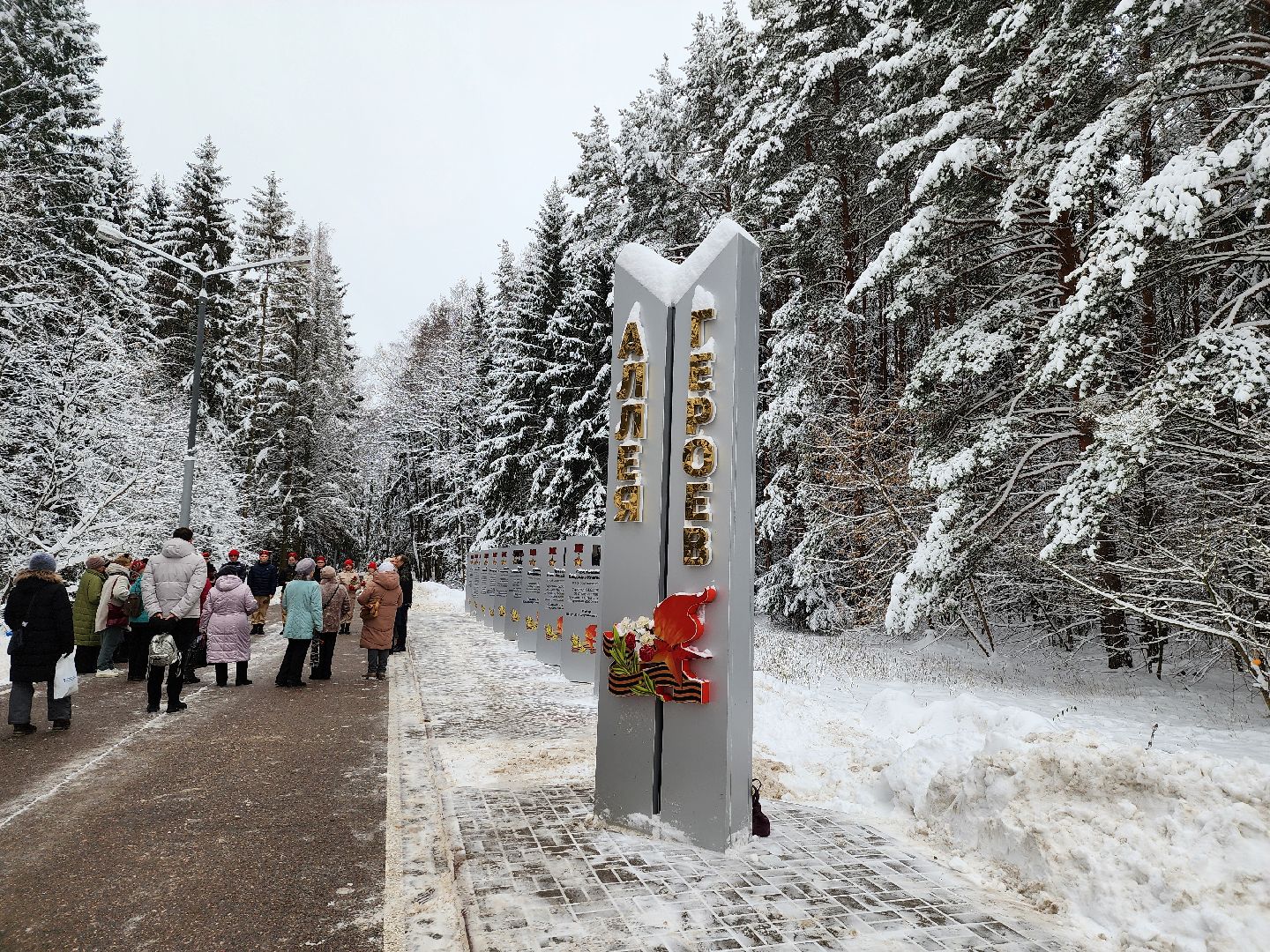 Дубна, День Героев Отечества, Память, Ветераны, Школьники, Акция, вертикалки,