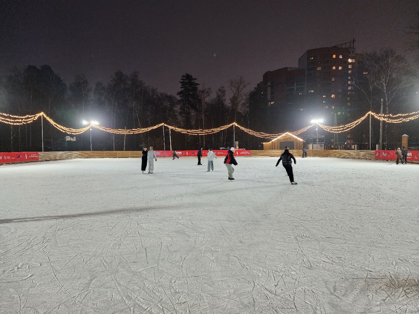 раменское, благоустройство, каток у стадиона сатурн, вертикалка,