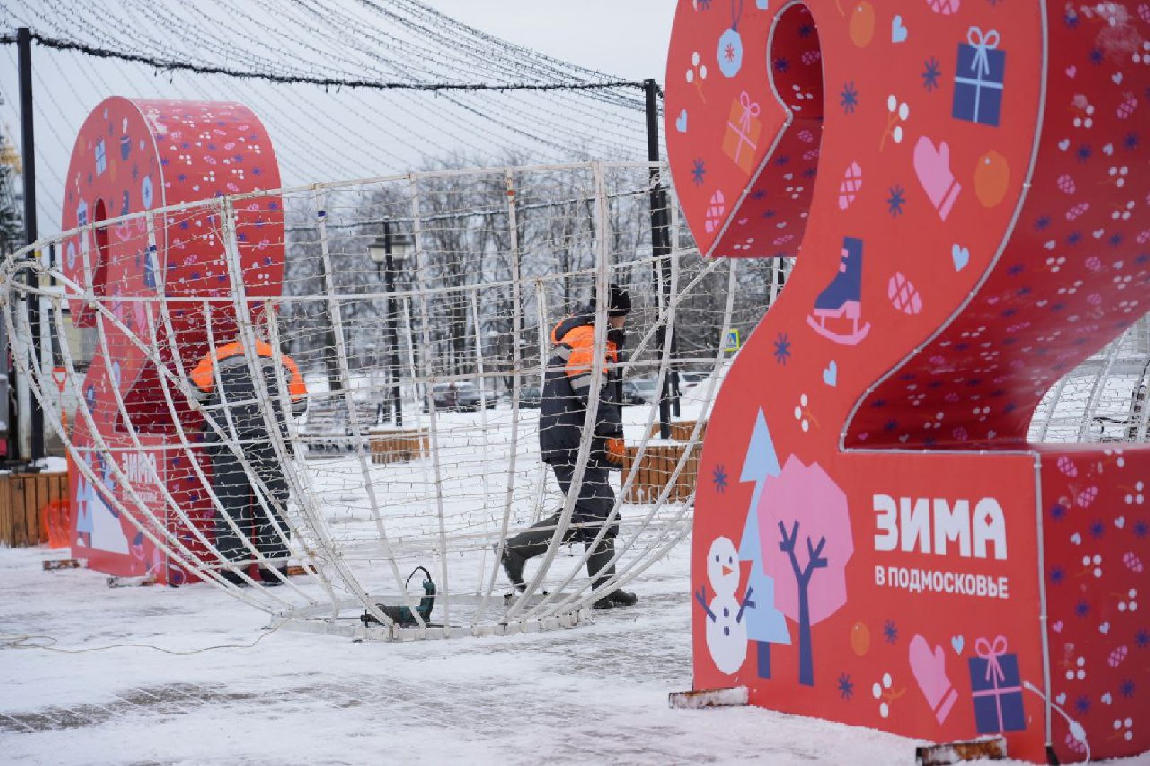 Новый год, Благоустройство, Украшение, Елка, Сергиев Посад, Сергиево-Посадский городской округ, вертикалки,