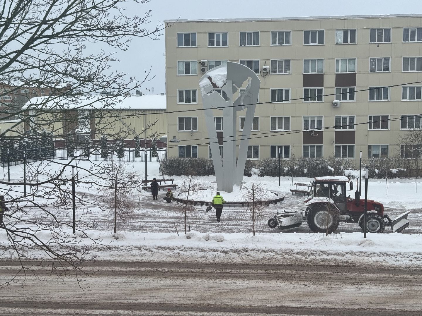 шаховская, уборка снега, зима, коммунальная служба, вертикалки,