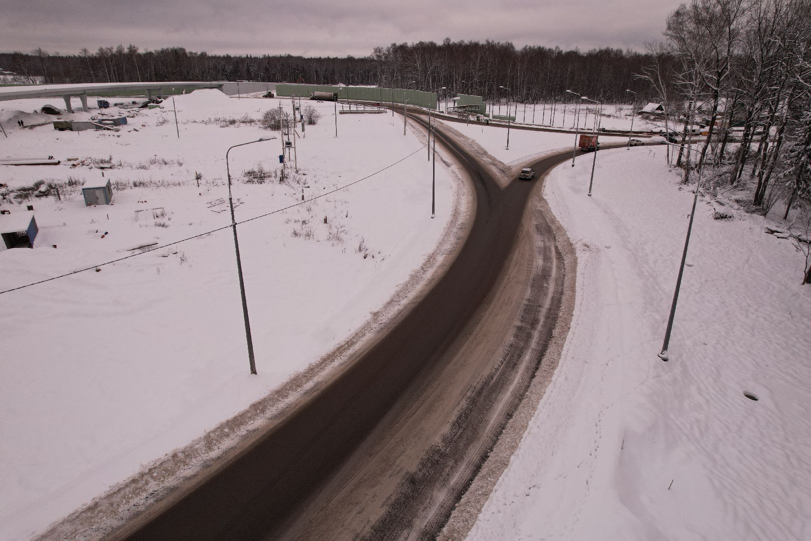 видео с коптера, дороги, лобня,