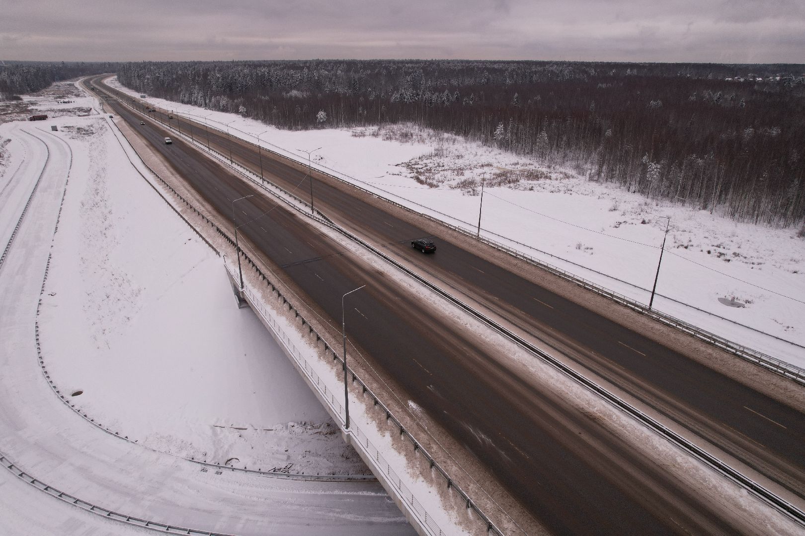 видео с коптера, дороги, лобня,