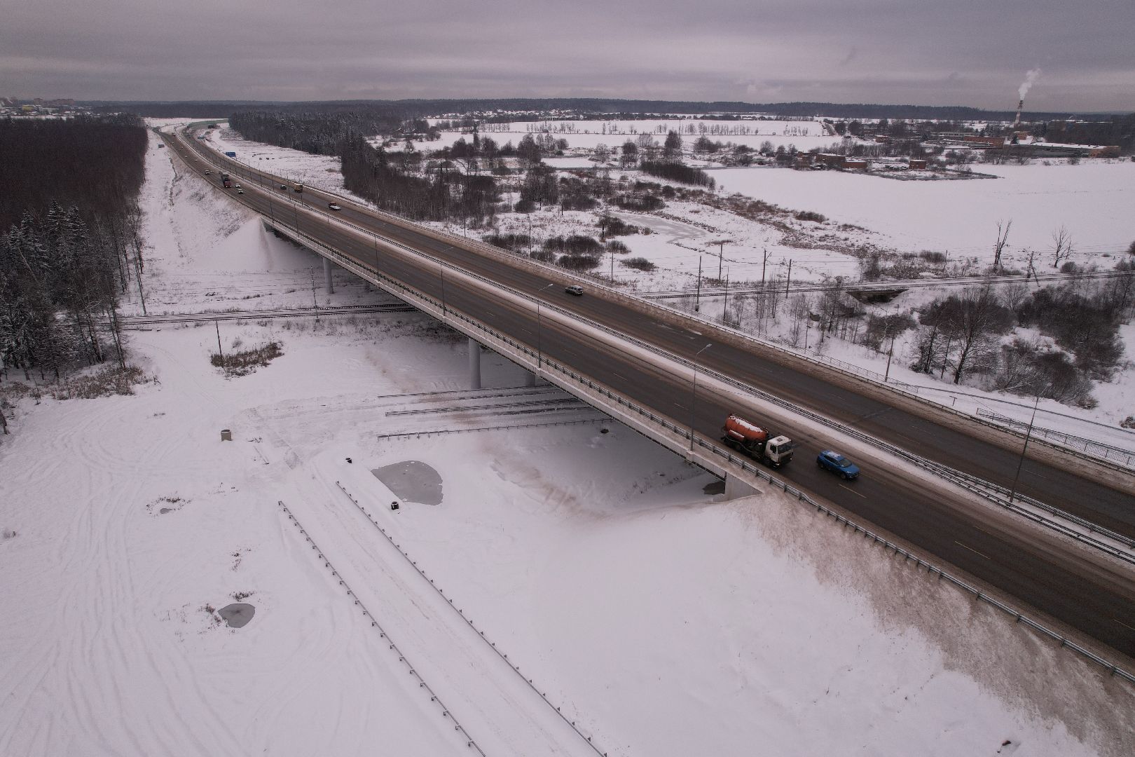 видео с коптера, дороги, лобня,