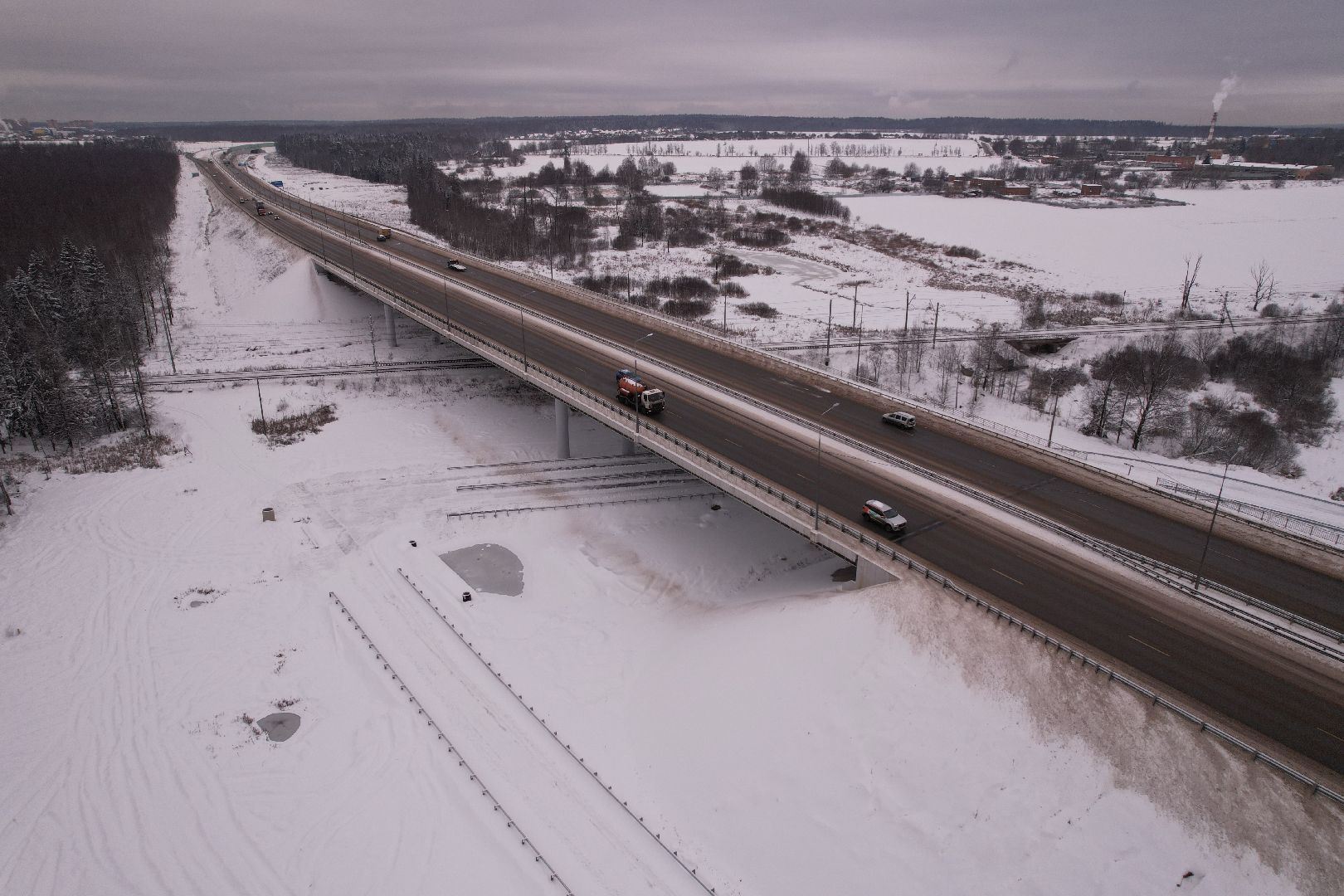 видео с коптера, дороги, лобня,