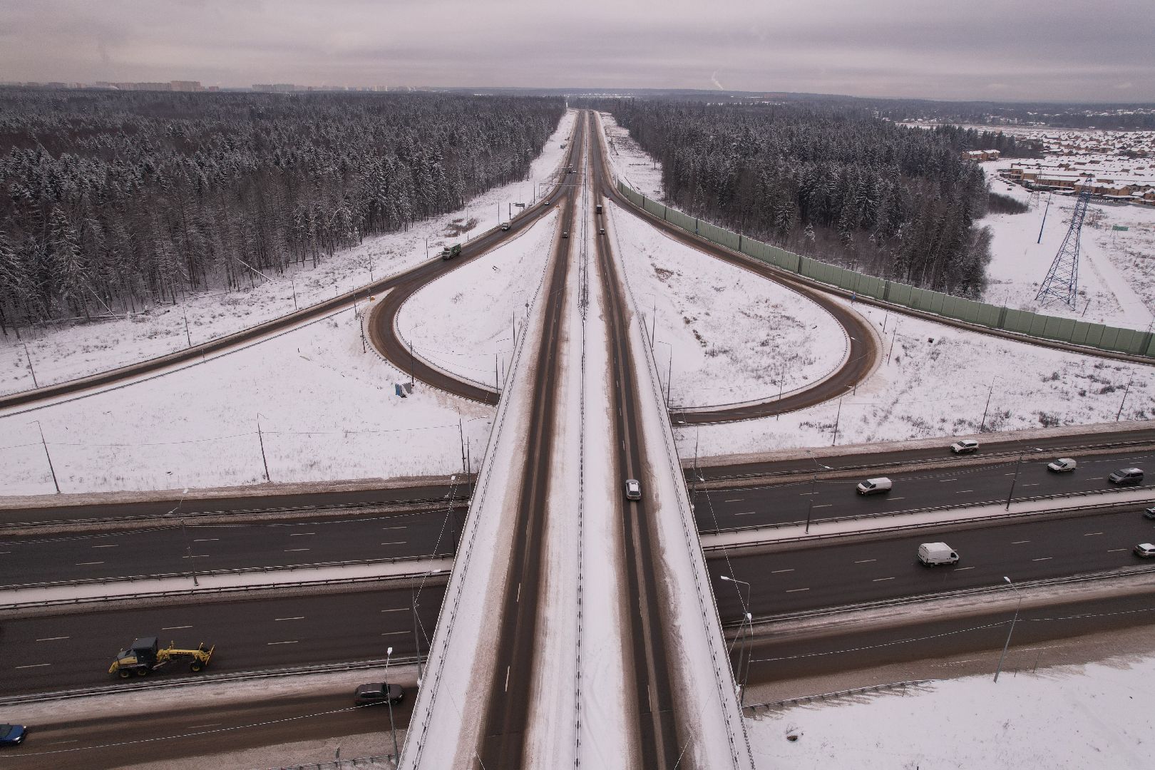 видео с коптера, дороги, лобня,