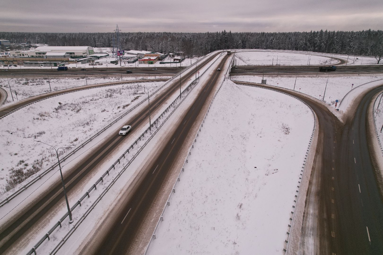 видео с коптера, дороги, лобня,