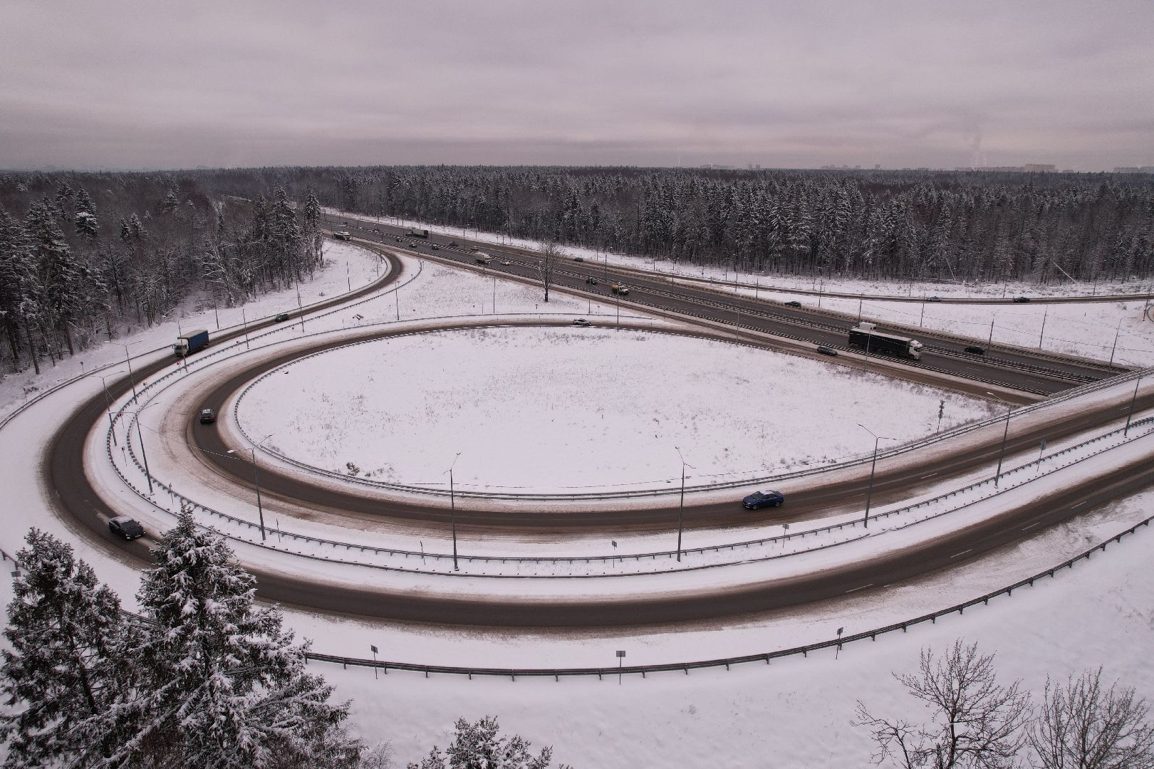 видео с коптера, дороги, лобня,