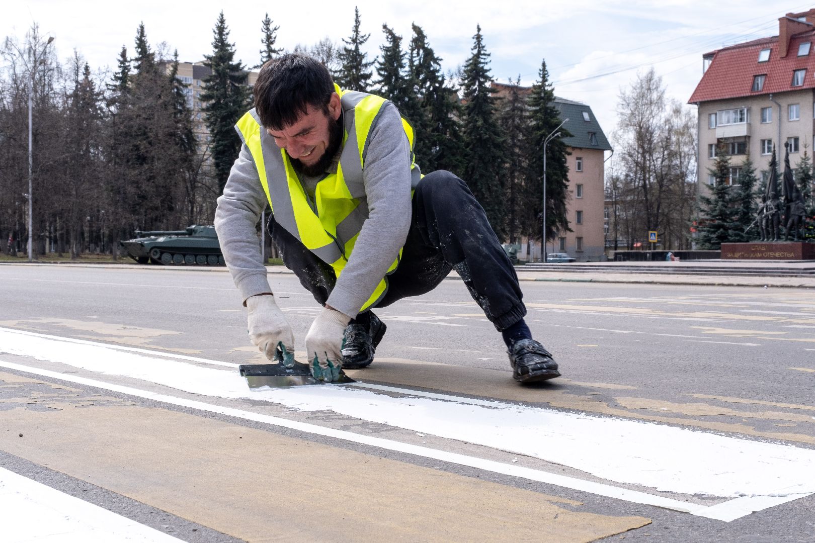 Лыткарино, пешеходные переходы, разметка
