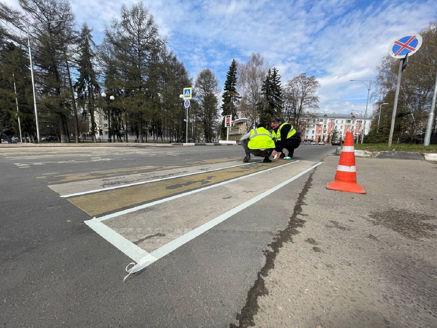 Лыткарино, пешеходные переходы, разметка