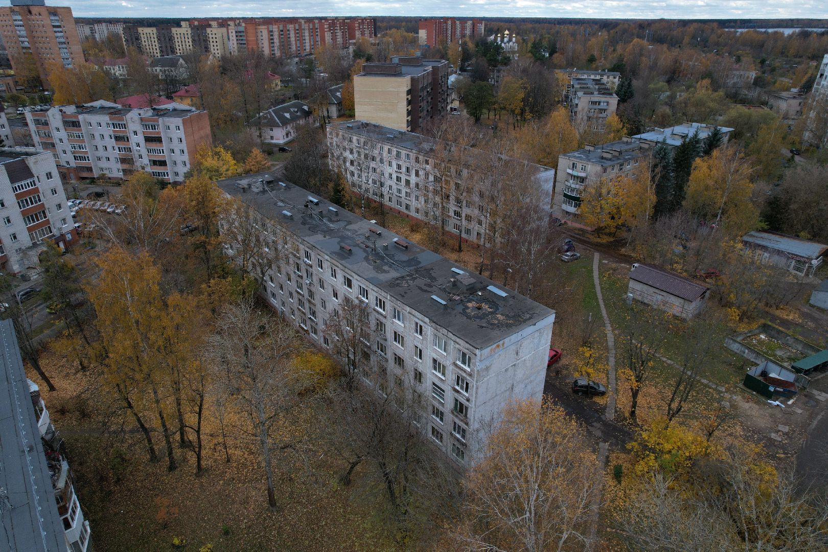 видео с коптера, дубна, расселение аварийного жилья,