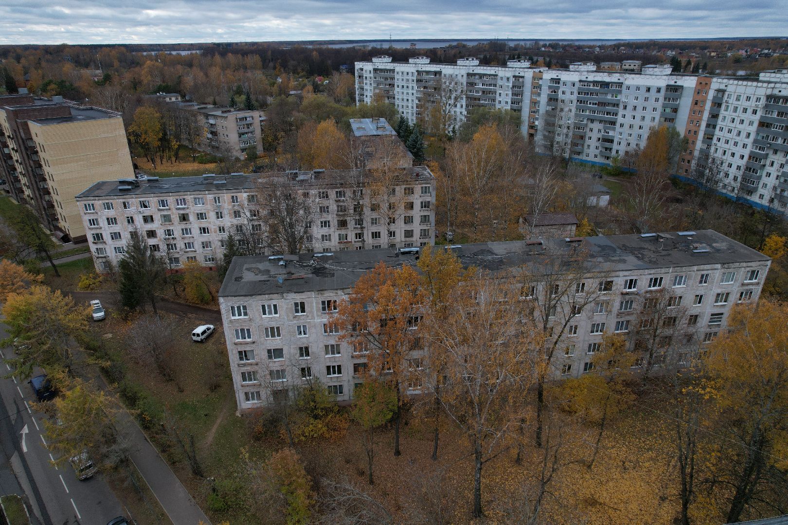 видео с коптера, дубна, расселение аварийного жилья,