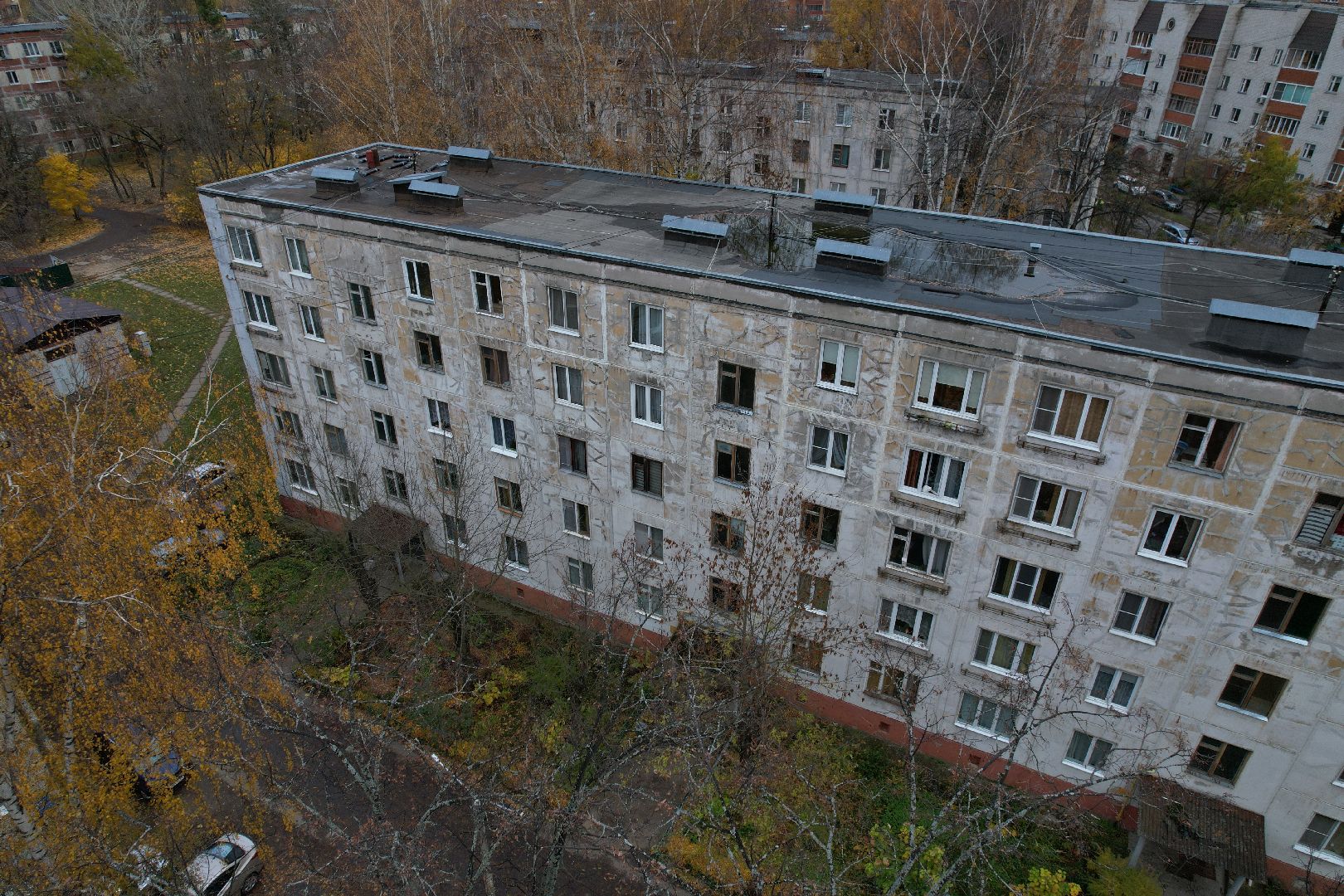 видео с коптера, дубна, расселение аварийного жилья,