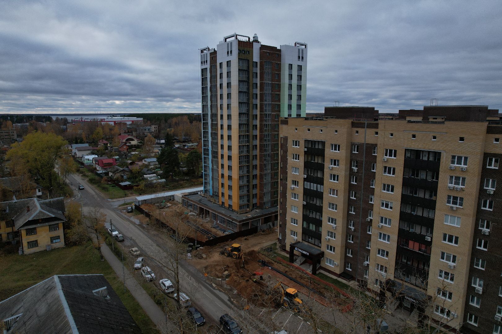 видео с коптера, дубна, расселение аварийного жилья,
