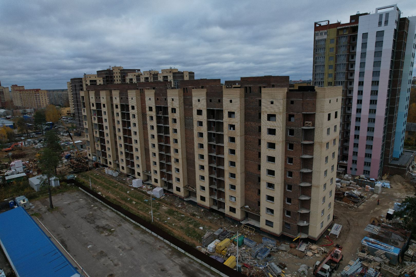 видео с коптера, дубна, расселение аварийного жилья,