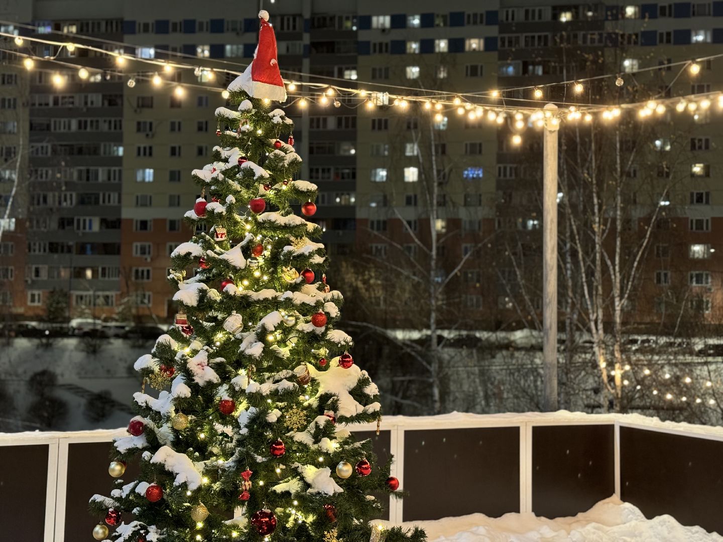 новогоднее оформление, новогодние елки, иллюминация, зима в подмомсковье, зима в парках, Город видное, вертикалки