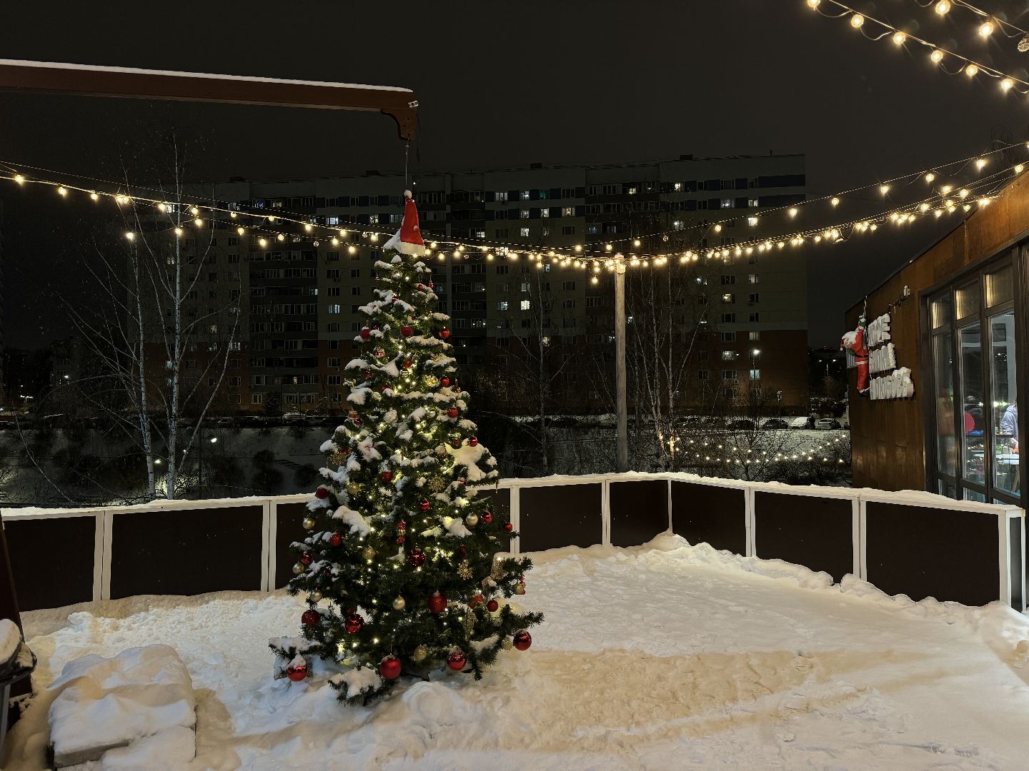 новогоднее оформление, новогодние елки, иллюминация, зима в подмомсковье, зима в парках, Город видное, вертикалки