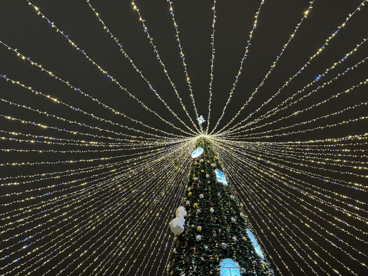 новогоднее оформление, новогодние елки, иллюминация, зима в подмомсковье, зима в парках, Город видное, вертикалки