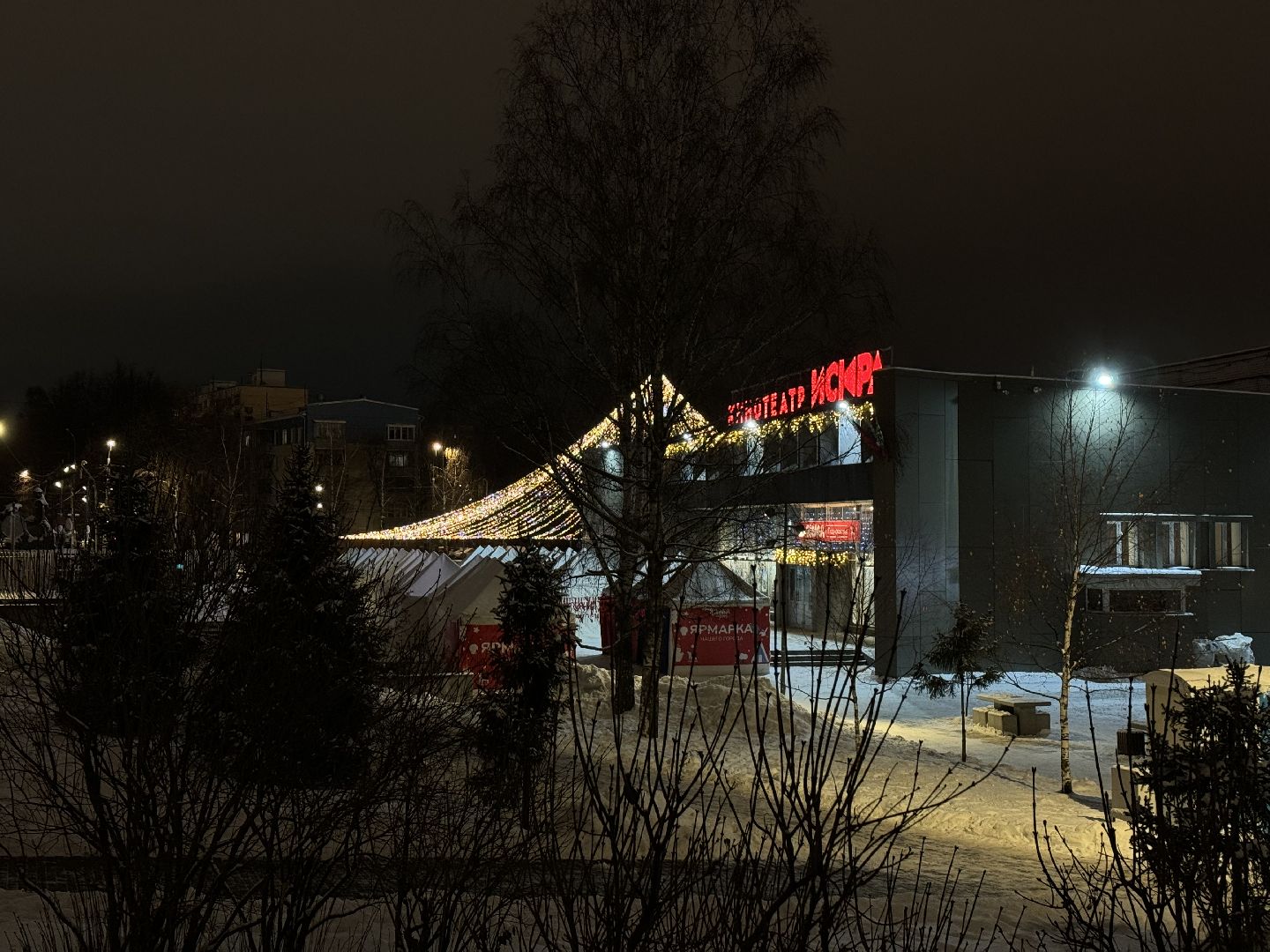 новогоднее оформление, новогодние елки, иллюминация, зима в подмомсковье, зима в парках, Город видное, вертикалки