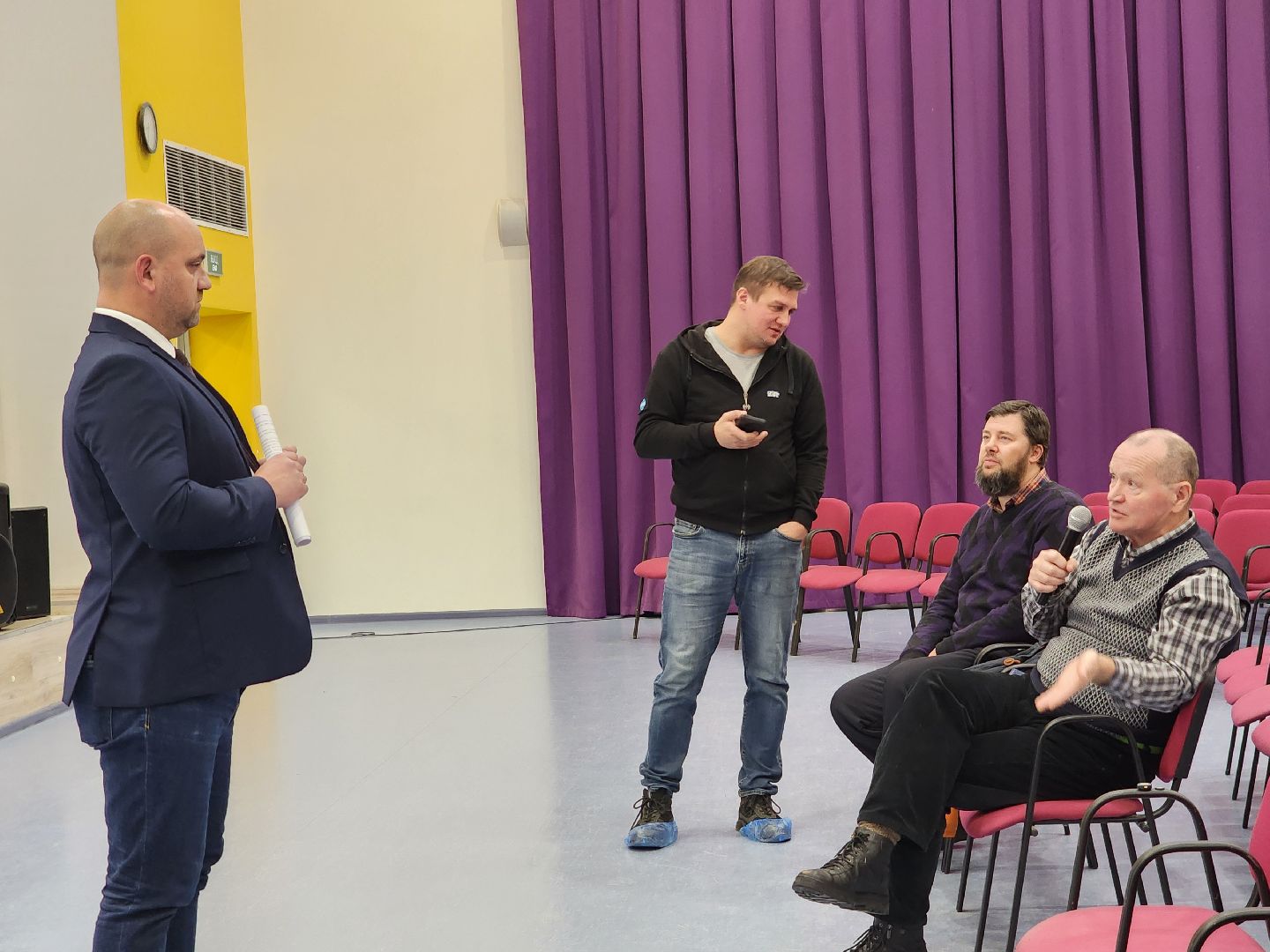 встреча администрации с жителями, лес, парк, лесопарк, кучино, кучинский лесопарк, строительство, благоустройство, благоустройство лесопарка, выездная администрация,