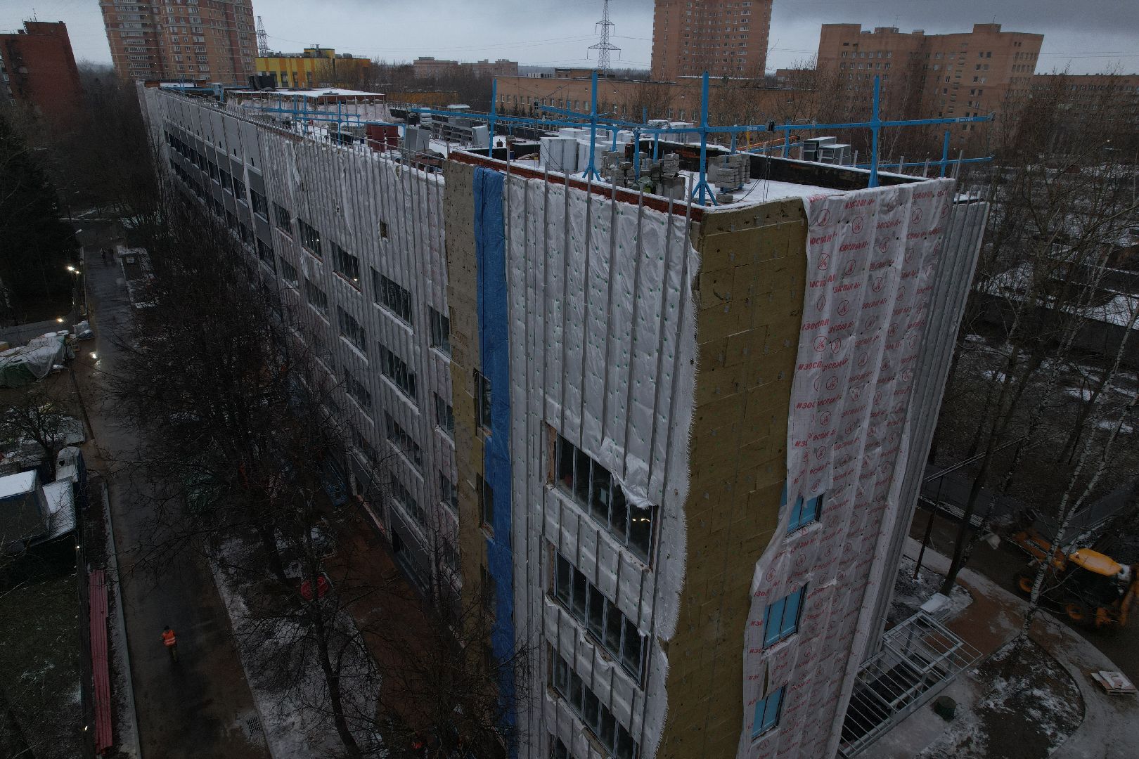 видео с коптера, одинцово, строительство, больница,