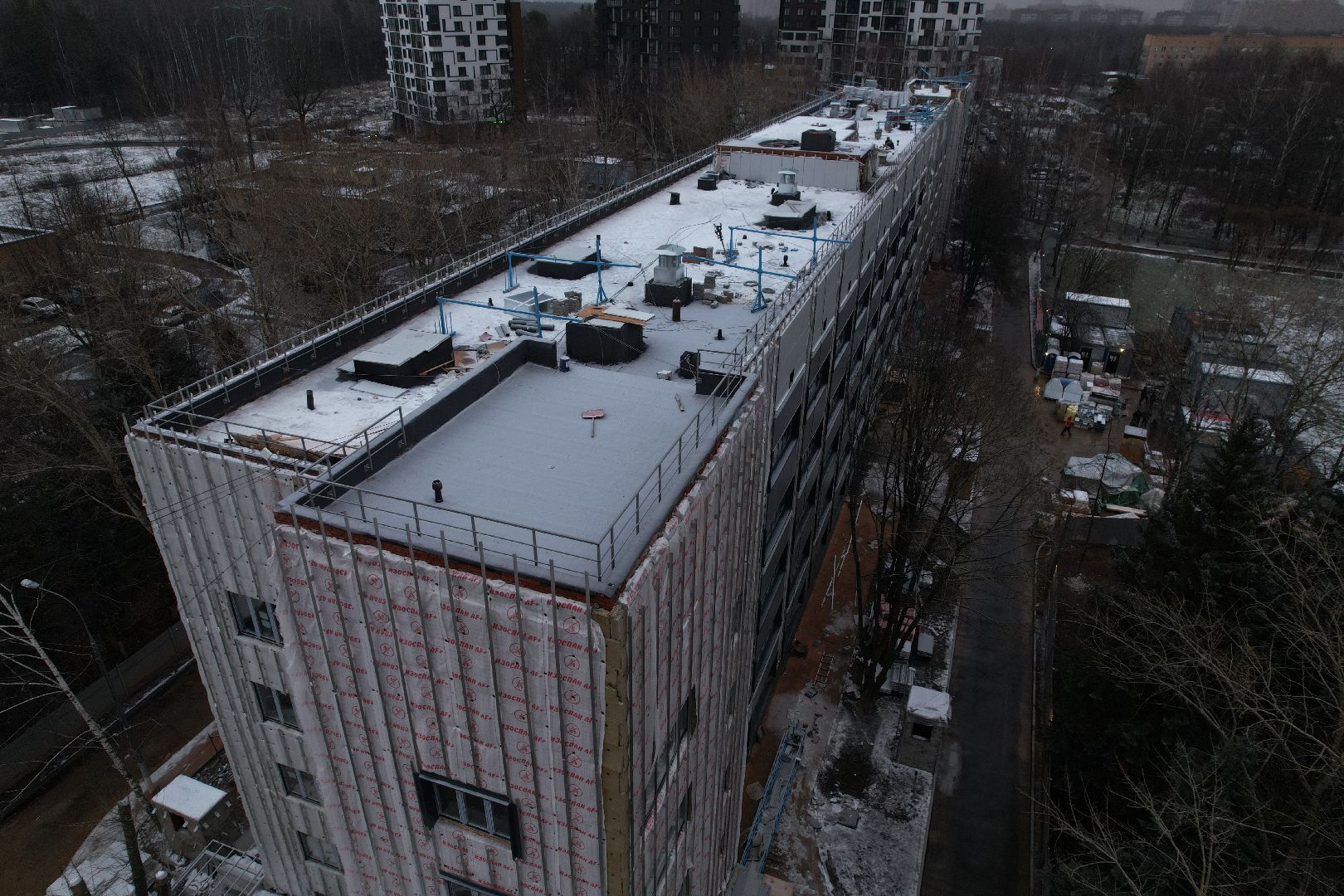 видео с коптера, одинцово, строительство, больница,