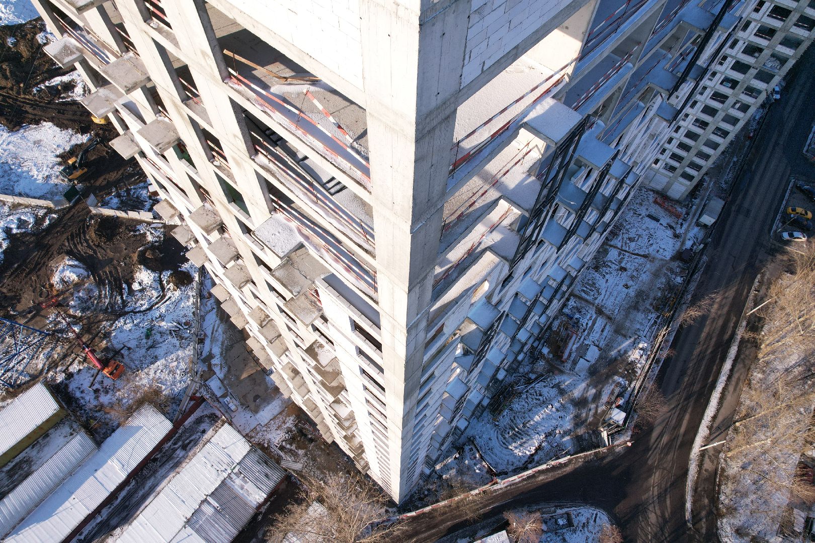 видео с коптера, строительство, реутов, жилой дом,