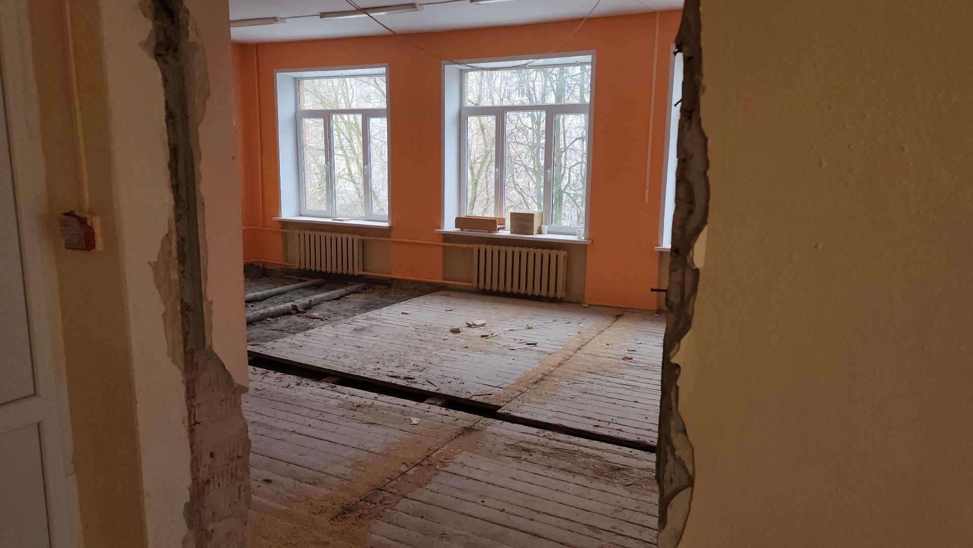 серпухов, школа 6, капитальный ремонт, демонтаж, образование, вертикалки,