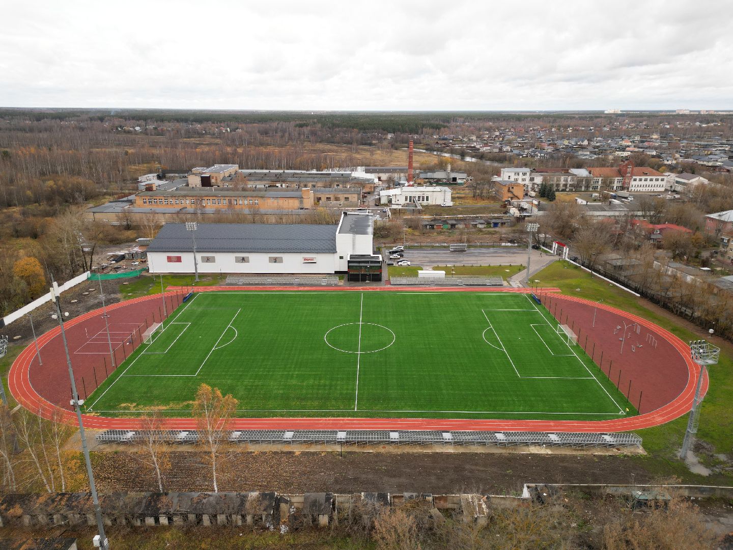 видео с коптера, ногинск, стадион, строительство, реконструкция,