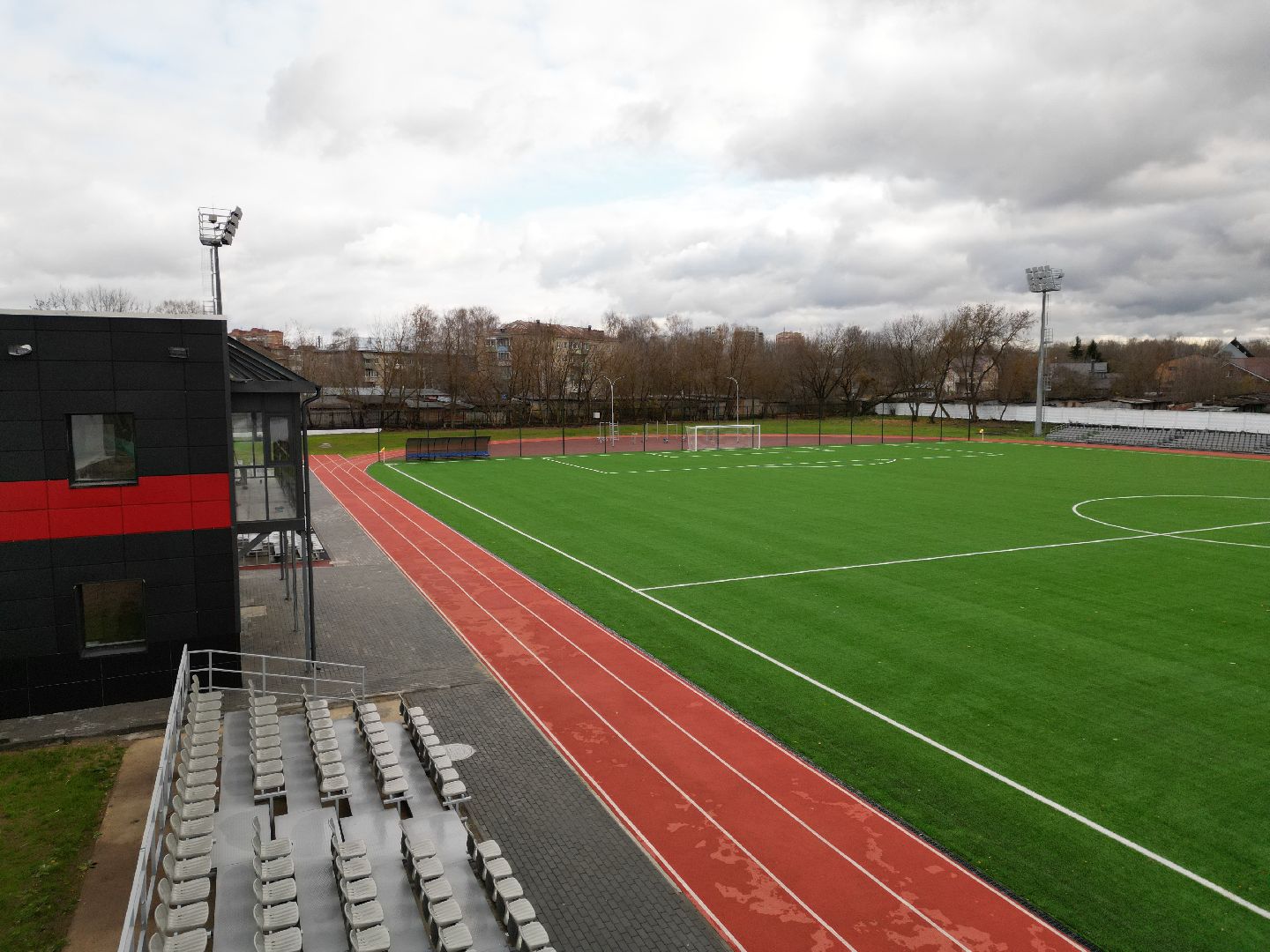 видео с коптера, ногинск, стадион, строительство, реконструкция,