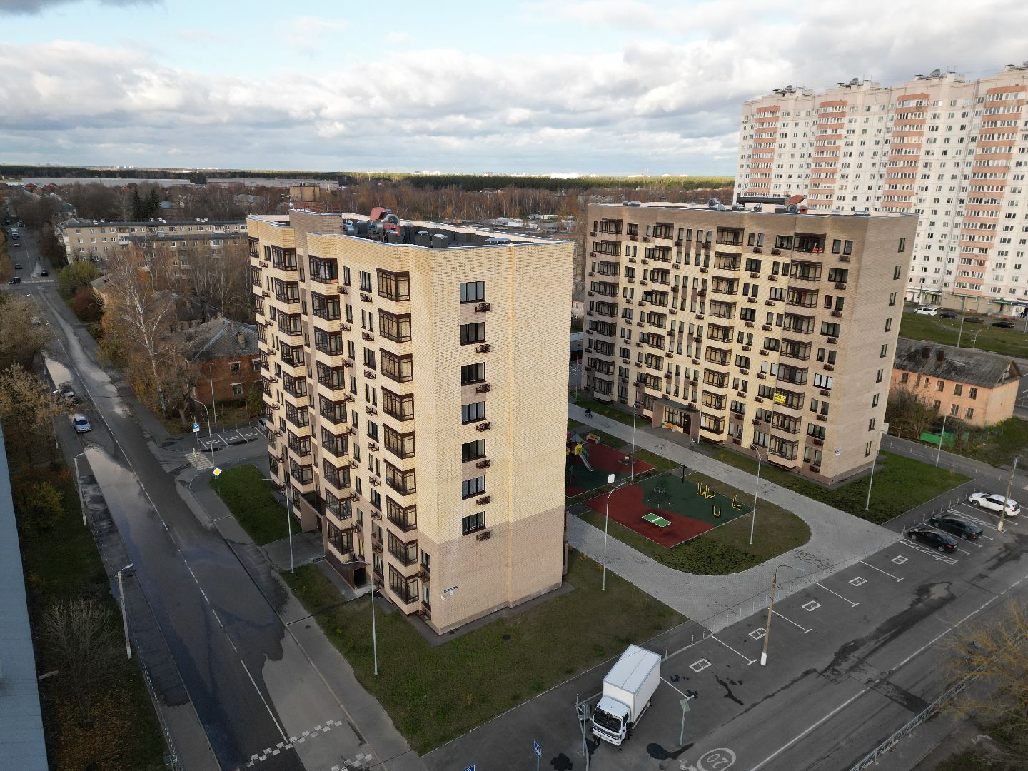 видео с коптера, старая купавна, расселение аварийного жилья,