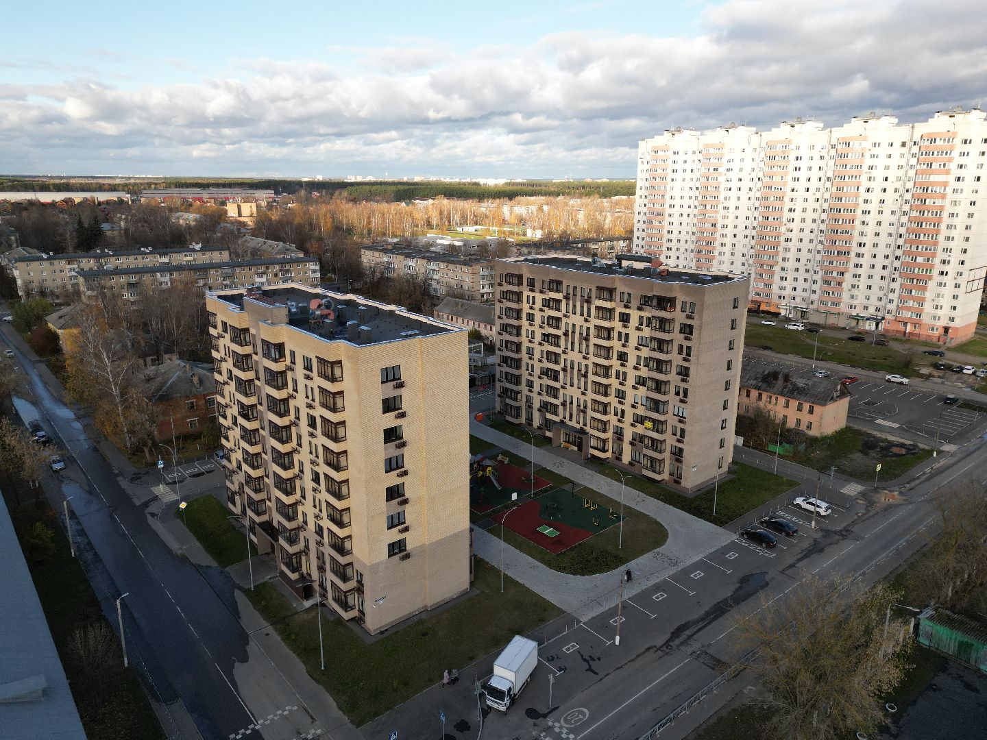 видео с коптера, старая купавна, расселение аварийного жилья,