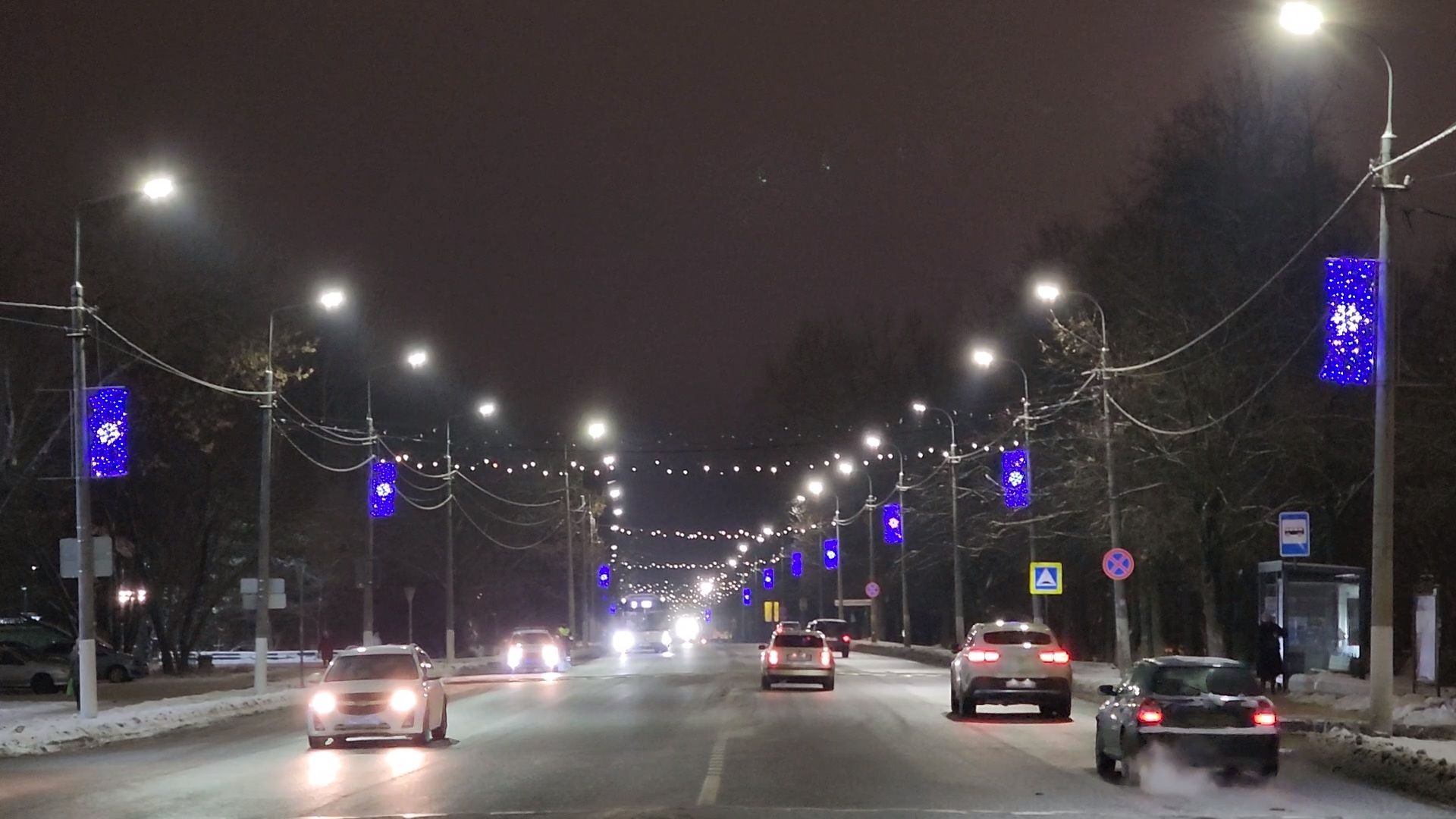 Чехов, улица Чехова, улица Московская, новогодняя иллюминация, светодиодные элементы, световые инсталляции, столбы освещения, фонари, проект губернатора московской области, зима в подмосковье, вертикалки,