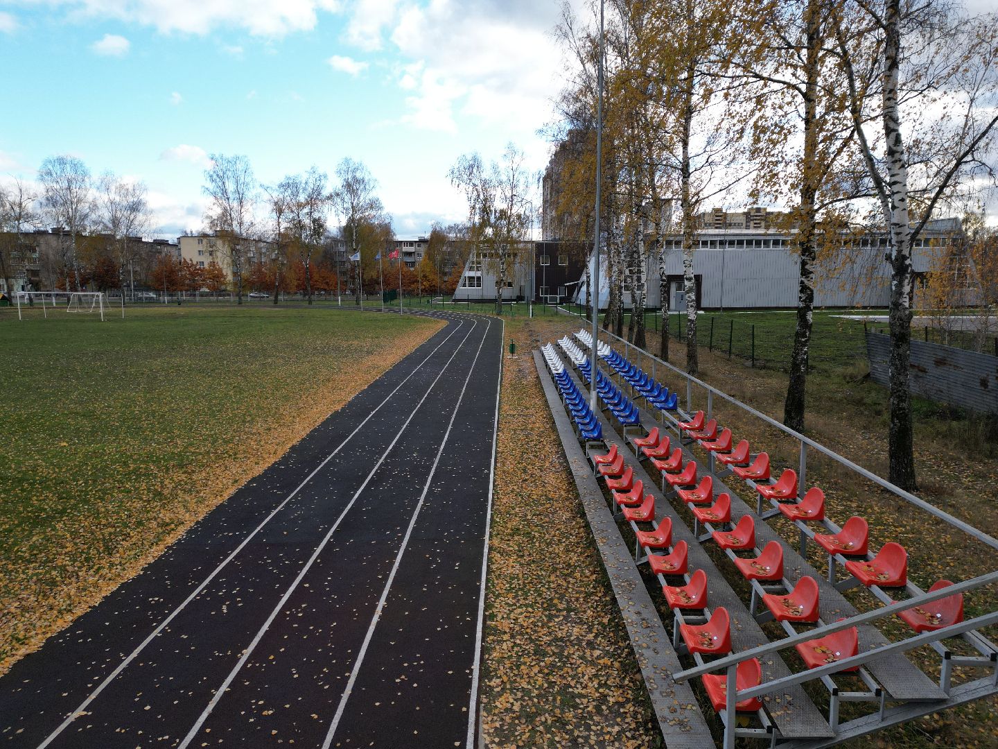 видео с коптера, старая купавна, стадион, реконструкция, строительство,